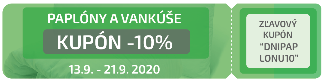 Kupón na paplony a vankuše